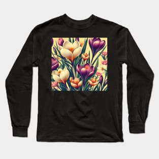 Crocus Flower Long Sleeve T-Shirt